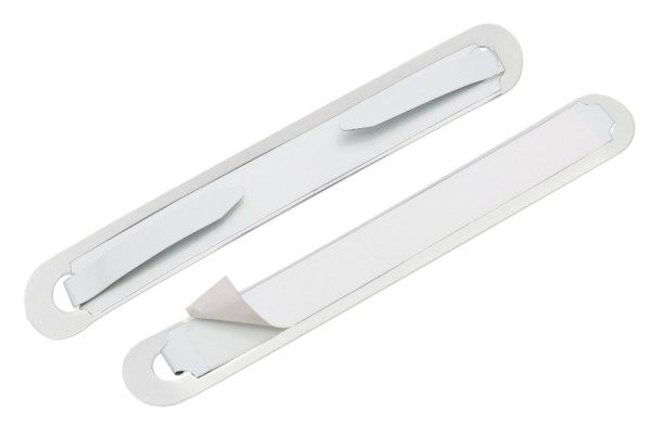 SK-hechtmechanismen, lipjes naar binnen, Afdekstrips 95 x 12 mm, transparante Afdekstrips
