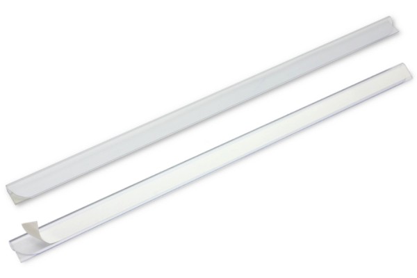 Klemstrips, zelfklevend, 3-4 mm bevestiging, transparant
