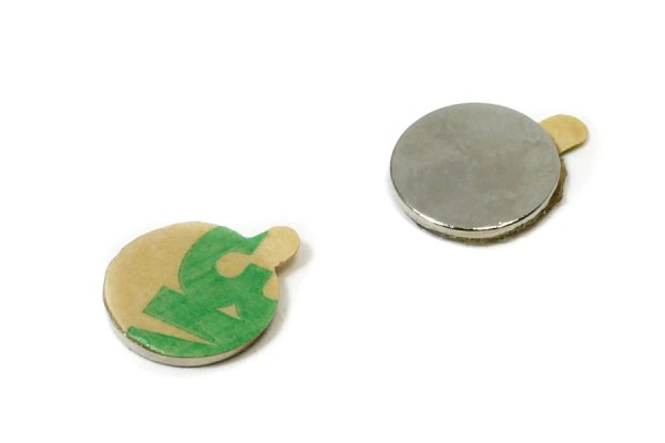 Schijfmagneten, 9,5 x 0,75 mm, zelfklevend