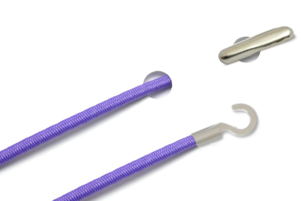 Elastische koorden met split en open kabelschoen, lila