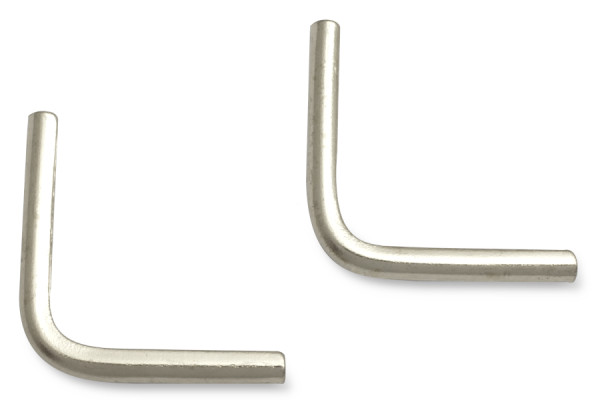 Boekhoeken, vernikkeld, 16 mm zijlengte, 1,5 mm bevestiging