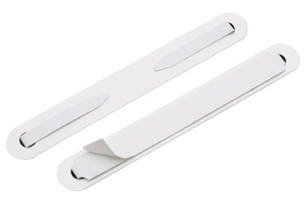 SK-hechtmechanismen, tongen naar binnen, Afdekstrips 95 x 12 mm, wit
