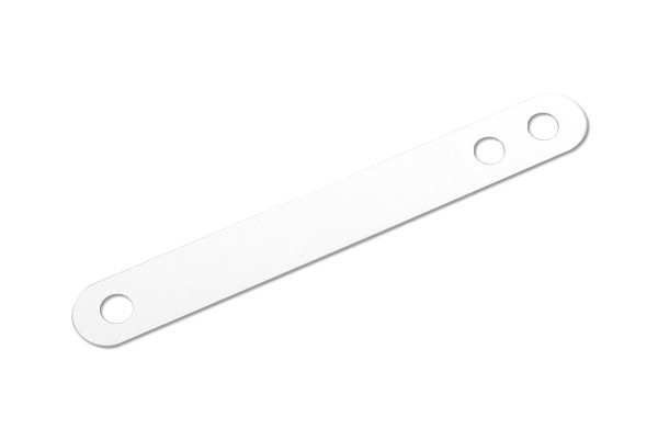 Kunststof afdekstrips, 95 x 12 mm, 70+80 mm perforatie, wit