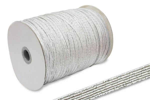 Plat rubber, op rol van 500 m, zilver