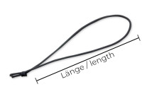 Kant-en-klare strikken van elastisch koord,<BR> zwart