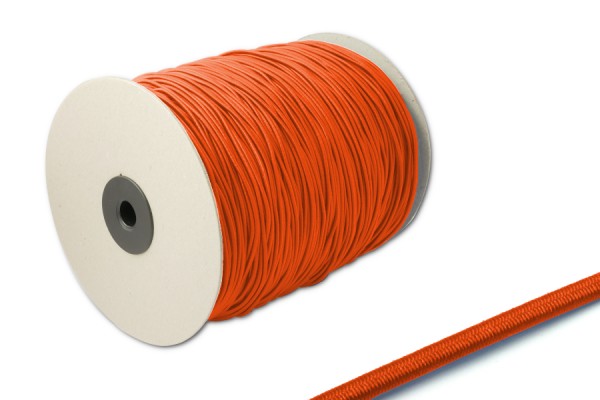 Rubberen koord, 2,2 mm Ø, op rol van 500 m, donkeroranje