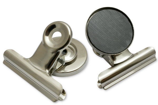 Magnetische briefklemmen 40 mm breed, vernikkeld