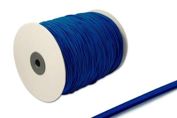 Rubberen koord, 2,2 mm Ø, op rol van 500 m, blauw