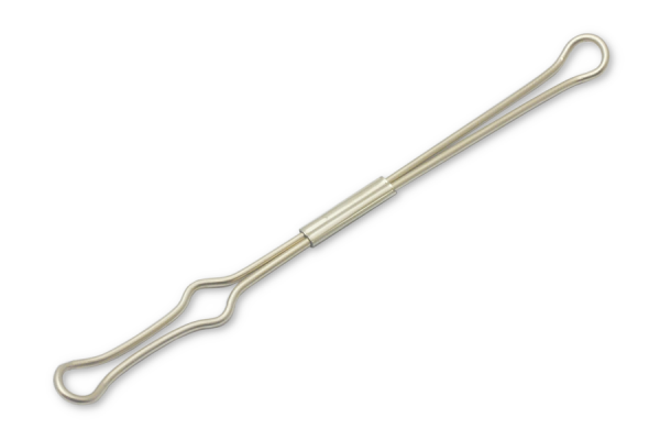 Draadklem, voor 65 mm ringafstand, 110 mm, vernikkeld