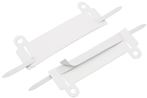 SK-hechtmechanismen, met afhechtmechanieken, Afdekstrips 95 x 12 mm, wit