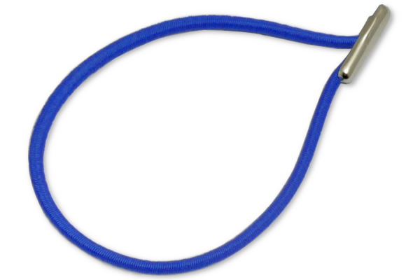 Elastiekjes gemonteerd in druppelvorm, middenblauw