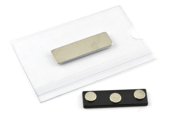 Magnetische naambordjes, 57 x 90 mm, met vierkante magneet