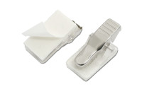 Krokoclip van metaal,<BR> zelfklevend,<BR> zonder veiligheidsspeld