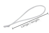 Kant-en-klare strikken van elastisch koord,<BR> wit