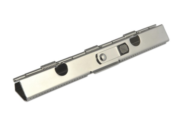 Blokklemmen, 127 mm breed, vernikkeld, met hendel