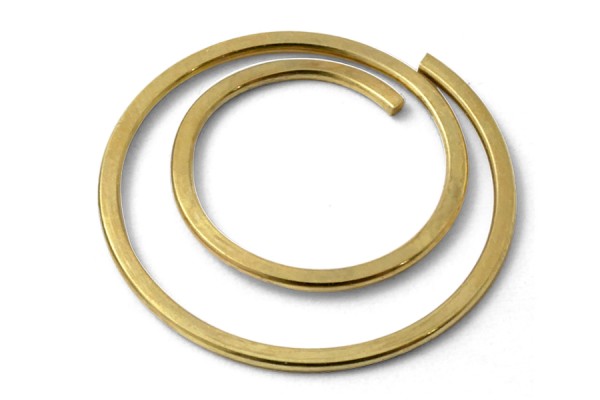 Ronde "circular" paperclips, diameter 20 mm, vermessingd
