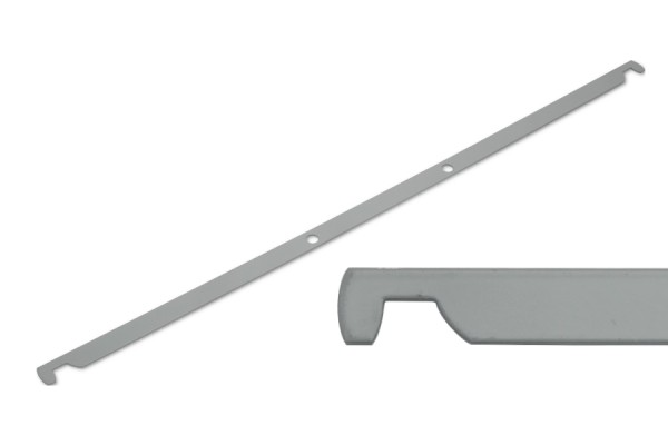 Ophangsrails, grijs gepoedercoat, 80 mm perforatie