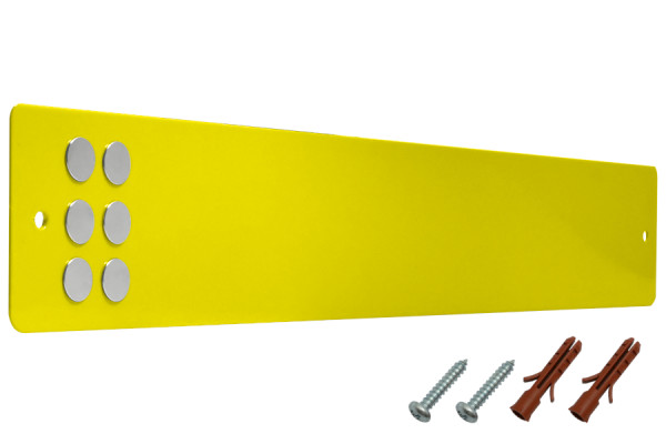 Magnetische strips incl. bevestigingsmateriaal + magneten, zinkgeel RAL 1018