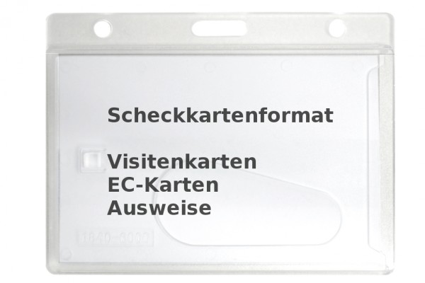 Kaarthouders voor creditcards, hard plastic, transparant