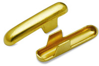 Metalen splitpennen (T-vorm)<BR> voor Elastiek/koord,<BR> opening 2,6 mm,<BR> vermessingd