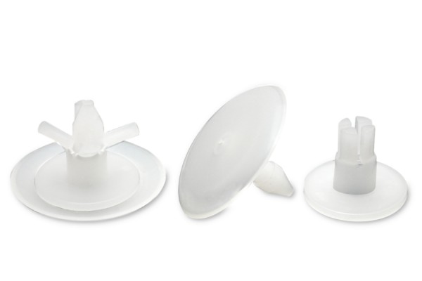 Drukspreidnagels, kunststof, naturel, 7-12 mm