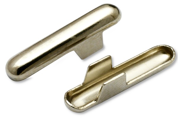 Metalen splitpennen (T-vorm) voor Elastiek/koord, opening 2,6 mm, vernikkeld