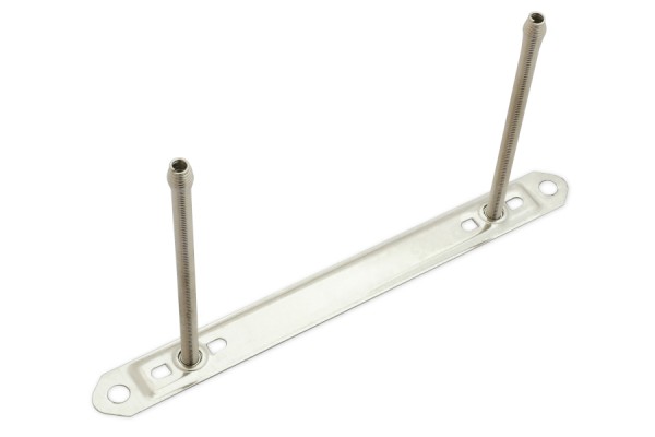 Spiraalveren met rand, 65 mm op klinkplaat, 124 x 12 mm