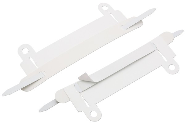 SK-hechtmechanismen, met afhechtmechanieken, Afdekstrips 120 x 12 mm, wit