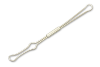 Draadklem,<BR> voor 80 mm ringafstand,<BR> 110 mm, vernikkeld