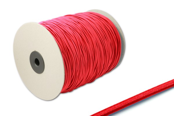Elastisch koord, 2,2 mm Ø, op rol van 500 m, rood
