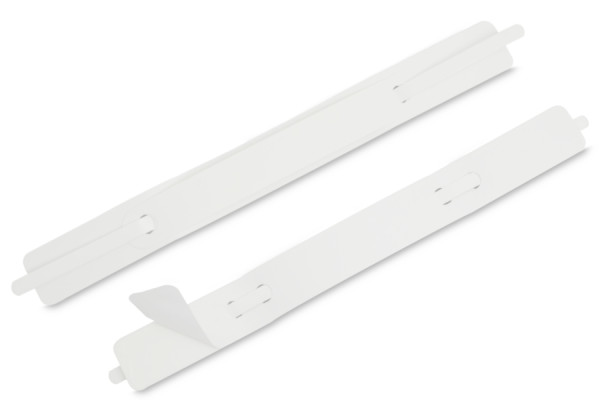 SK-hechtmechanismen, ommantelde tong, 150 x 16 mm, wit