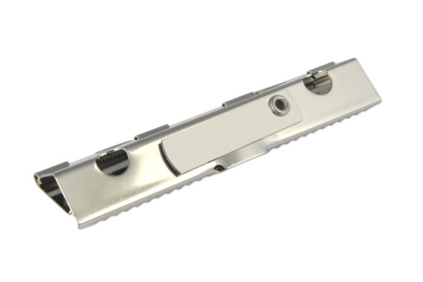 Blokklemmen, 100 mm breed, vernikkeld, met hendel