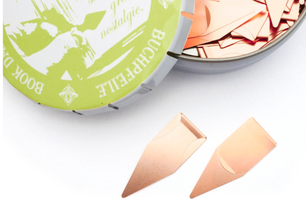 Boekpijlen "Book Darts", Metalen bladwijzers, koper