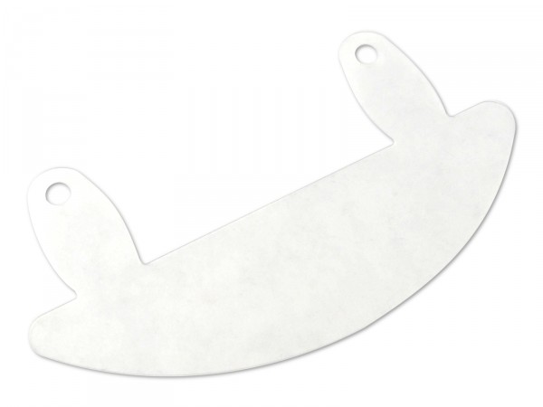 Hechtclip, halfrond, transparant, 122 mm