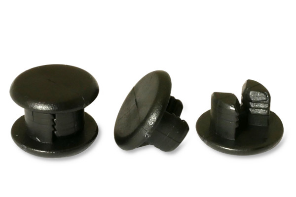 Kunststof kartelnagels, 4,5-6,0 mm, zwart