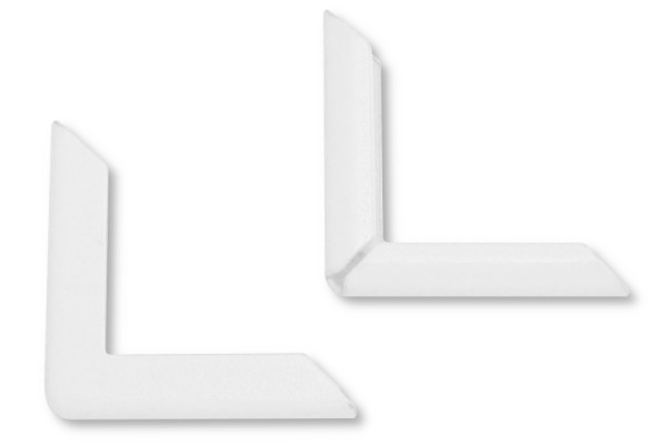 Boekhoeken, wit, 22 mm zijlengte, 3 mm zetting