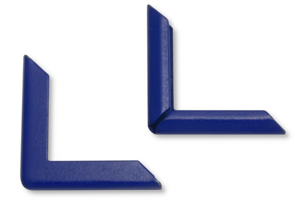 Boekhoeken, blauw, 22 mm zijlengte, 3 mm bevestiging